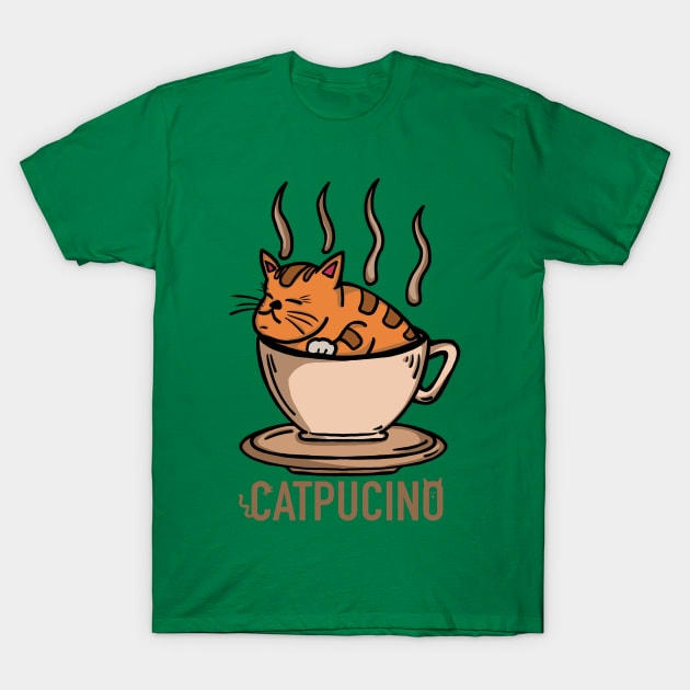 Catpucino T-Shirt by RiyanRizqi